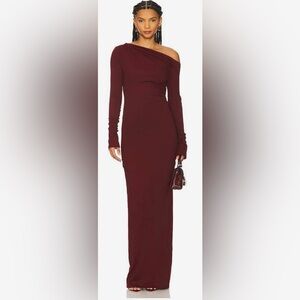 SNDYS x Revolve Burgundy Maxi Dress